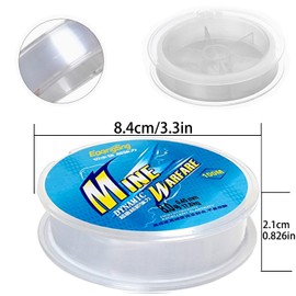 Fishing Line 100 m Transparent Nylon Thread Fishing Line Nylon Thread Transparent Tear-Resistant Fishing Lines Fishing Line Extra Strong Fishing Line Fishing Line (8.0 Type 0.45 mm/100 m)