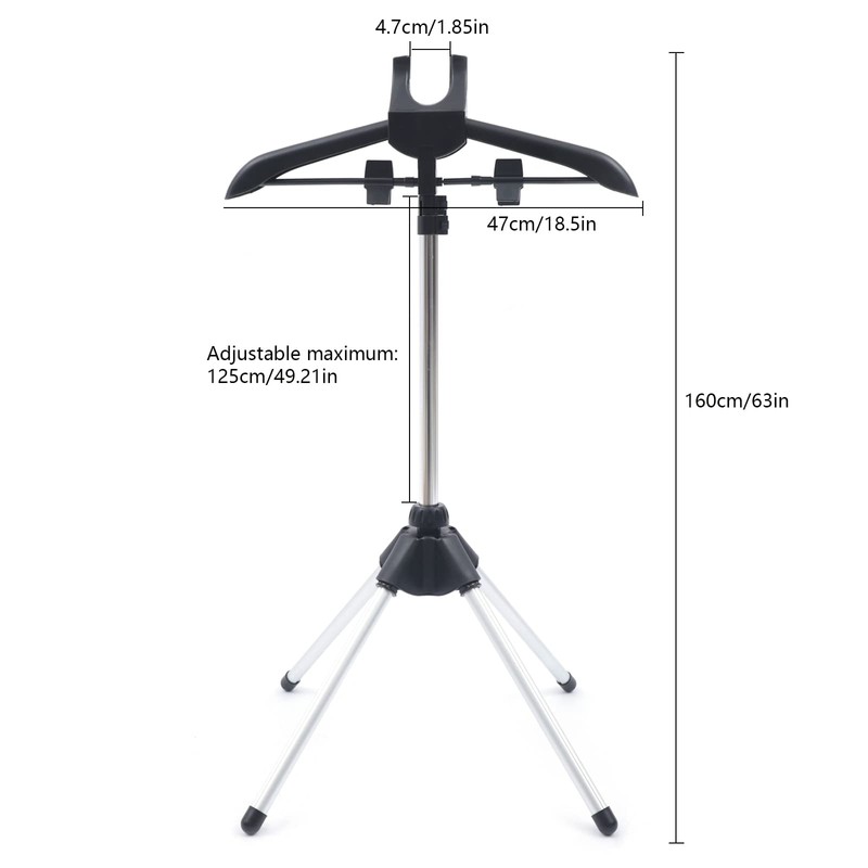 WUSILILU Hanging Ironing Rack, Steamer Hanger Stand Garment Hanger for