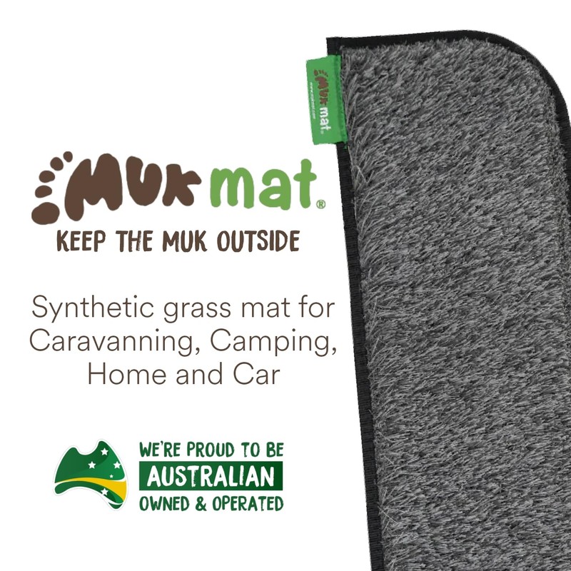 Muk Mat Rounded Caravan Step Artificial Grass Mat, Premium Door