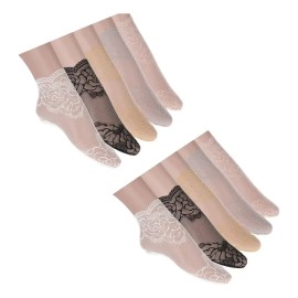 Calcetín Variados Dama Medias Encaje Mujer Algodón 10 Pares