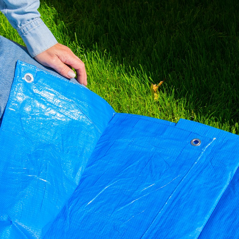 waterproof tarpaulin/builders tarp/ground sheet cover up LARGE 2m x4m