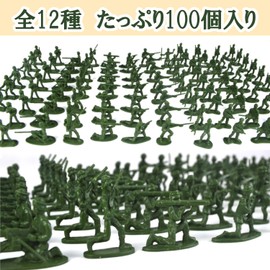 clowin 100pcs Soldier Figure Soldier Army Army Toy Green Army Men Diorama People Miniature