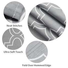 Excovip Cotton Linen Fabric Tablecloth-Washable Table Cloth-Wrinkle Free Anti-Fading,Dust-Proof Table Cover for Kitchen Dining, Party, Holiday, Christmas, Buffet(Oblong, 8-10 Seats,150x259CM,Gray)