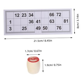 BESPORTBLE 1 Set Bingo Game Double Sided Number Cards Wooden for Family Fun Board Game for Parties and Special Occasions Engaging