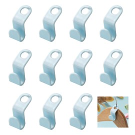 Pack of 50 Clothes Hangers, Connecting Hooks for Space-saving Hangers, Stacked Connectors Hangers, Clothing Zip Clothes Hanger Hook Clothes Hanger Organiser Rack