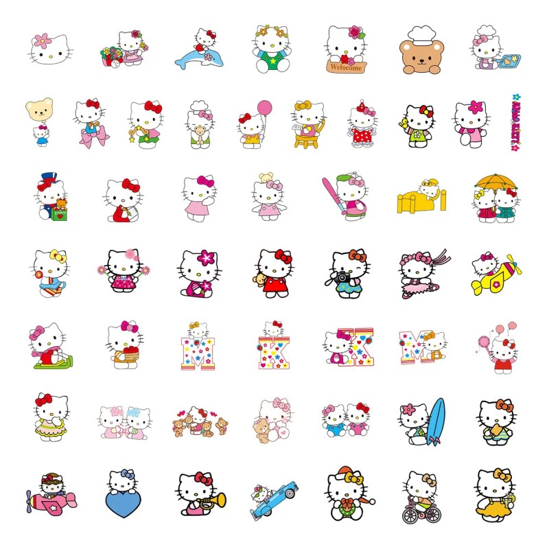 Calcomanias Anime Hellokitty Stickers Pvc Contra Agua