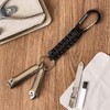 BRAVESHINE Double Head Paracord Braided Carabiner Paracord Lanyard Keychain Keychain
