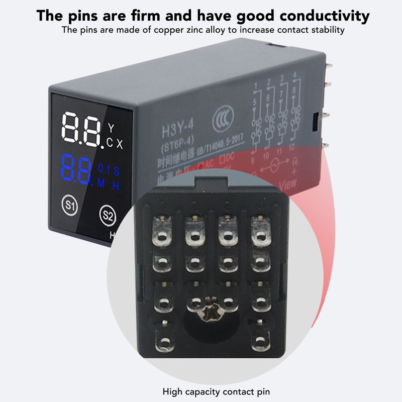 Delay Relay 4 Channel Digital Display Multifunctional Time Delay Relay
