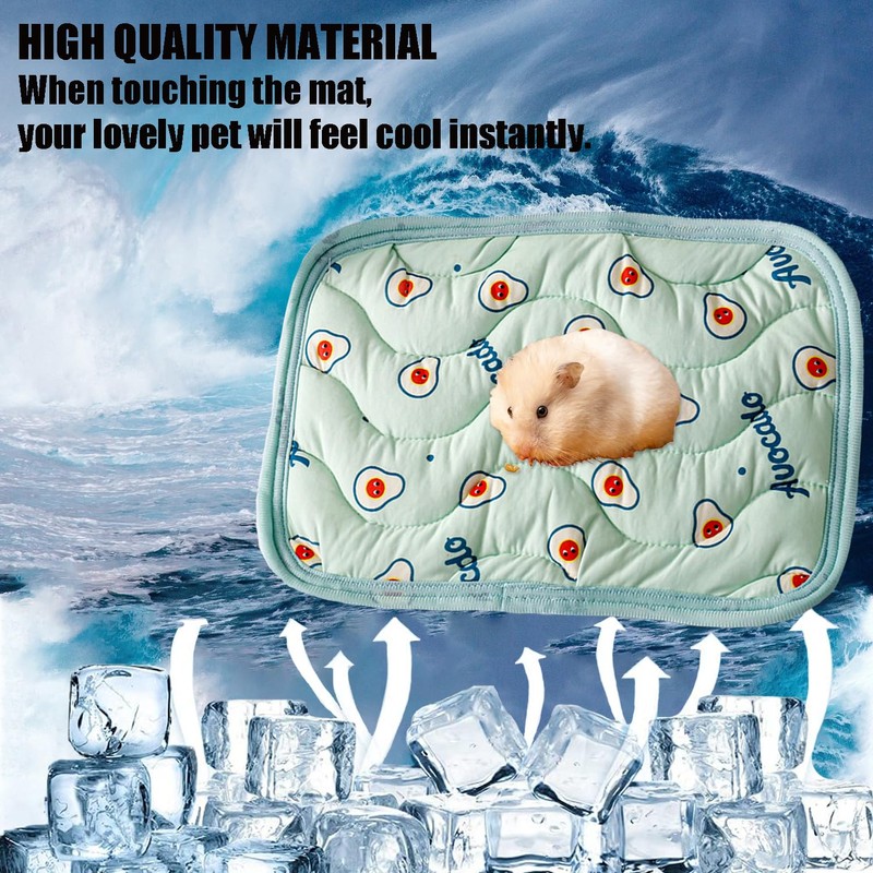 1 Pc Rectangular Summer Cooling Hamster Bed, Comfortable Sleep Mat