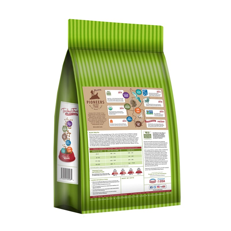 Tender & True Organic Chicken & Liver Recipe Cat Food,