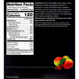 PROTIFIT - High Protein Oatmeal Mix, 15g Protein, Low Calorie, Low Fat, Low Sugar, Low Carb, Ideal Protein Compatible, 7 Servings Per Box (Apple Cinnamon)