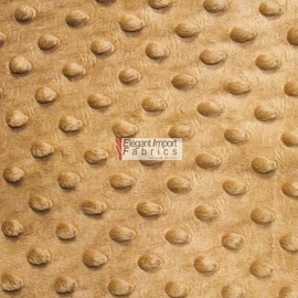Minky MINKEE Chenille DOT Soft Fabric Cuddle 38 Color 60"W SEW Craft by The Yard (Camel)