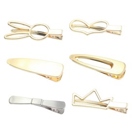 BESPORTBLE 6PCS Alloy Duck Bill Hair Clips for Durable Metal Bobby Pins Elegant and Stylish Hair Accessories and Silver for All Dress Ups