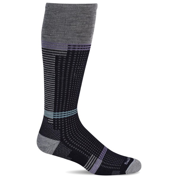 Sockwell Women's Dash Knee High Moderate Graduated Compression Sock, Black