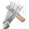 LUXU 36 Pcs 14G J Bend Silver Bike Spokes with