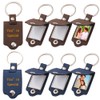 ZUYYON 8 Pcs Sublimation Blank Photo Leather Keychains Laser Engraving