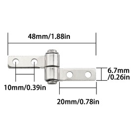 ZRM&E 2pcs 360 Degree Torque Shaft Hinge Small Metal Damper with Mounting Screws for Folding Table, Windows, Doors, Wardrobe