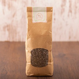 süssundclever.de® Organic Chia Seeds, Black, 500 g, Salvia Hispanica, Plastic-Free and Ecologically Sustainably Packed, Chia Seeds