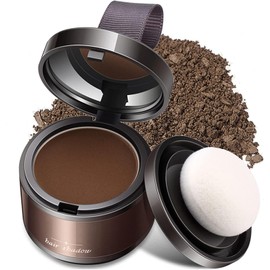 Hairline Sombra en Polvo, Raíz en polvo para el Cabello, Cubre Rápidamente el Contorno del Cabello Sombra, Polvo para Contorno Cabello a Prueba de Sudor, Tinte para la Raíz del Adelgazado Hombres y Mujeres (1# Black Brown)