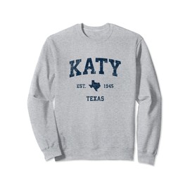 Katy Texas TX Vintage Sport-Design Marineblau Sweatshirt
