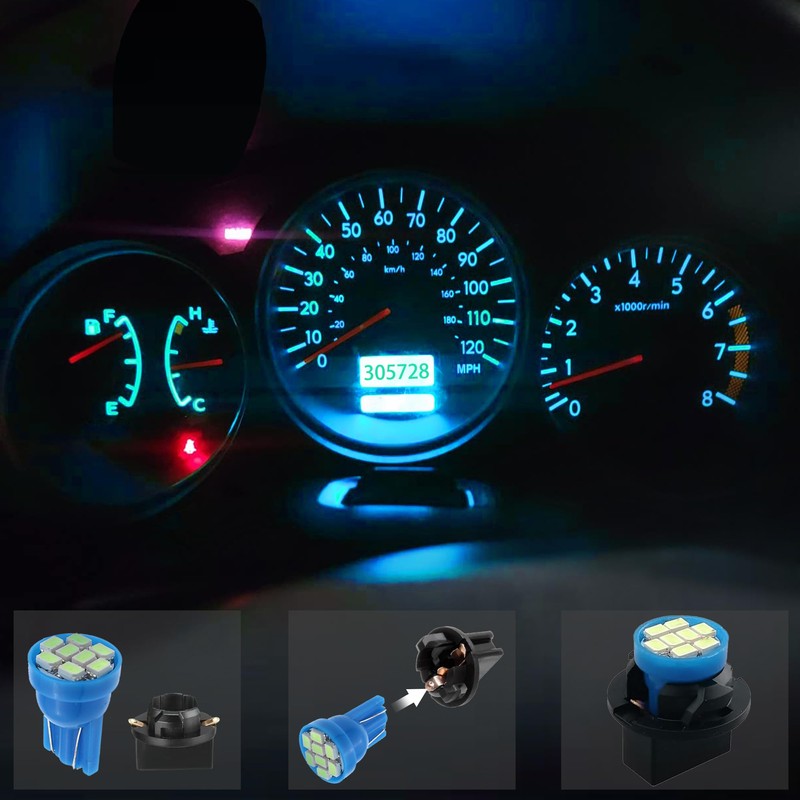 Atmufelp Light blue T10 194 168 LED Dashboard Instrument Panel