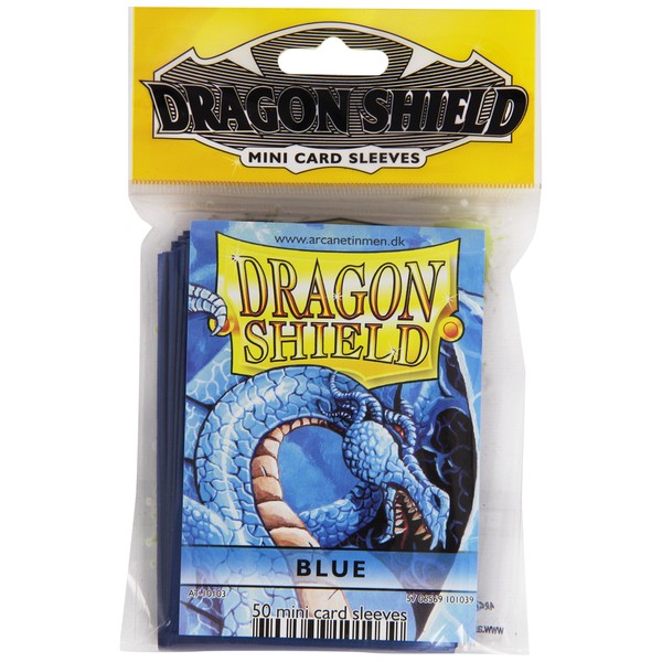 Arcane Tinman Sleeves: Mini Dragon Shield (10) Blue