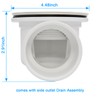 Low Profile Shower Drain, 1.5" Side Outlet Drain Assembly with