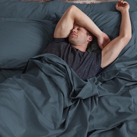 Sleepletics Celliant Performance Bed Sheets, Luxury Style, Soft, Breathable, Cool, Wrinkle & Fade Resistant, Promotes Better Sleep (Dark Teal, Twin 15" Pocket Depth)