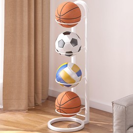 YFCJYBF Balllagerregal, ballständer, Fußballregal, mehrschichtiges integriertes Volleyball-Fußballregal, abnehmbares Basketball- und Fußballregal, Lagerregal für Bälle，ball aufbewahrung