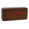 Lancoon Wooden Digital Clock - Multi-function LED Alarm Clock with