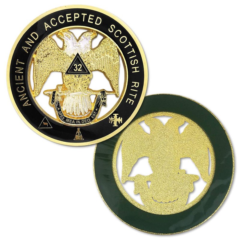 Ancient & Accepted Scottish Rite 32nd Degree Masonic Car Emblem