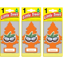 Little Trees 3 Singles Car Air Freshener Coconut Fragrance