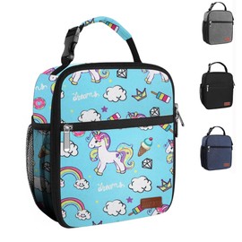 HABOPET Lunch Box for Men & Women Durable Lunch Bag for Adults Reusable Small Lunchbox Blue Unicorn