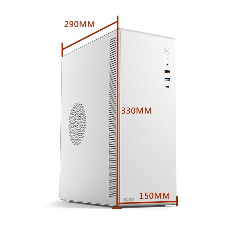 V100 M-ATX/ITX Computer Case,Multifunctional Pc Case, Business Case with Spcc