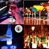 50Pcs LED Coaster Round Flash Cup Mat Sticker Lights for