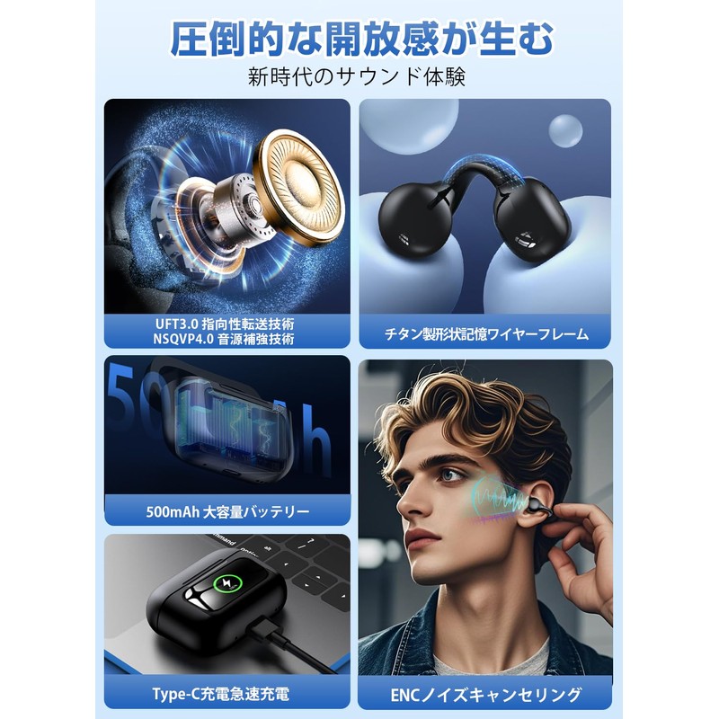 Bluetooth Wireless Earphones, 2026 Earbuds with Shock, Display, Next Generation