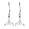 Sterling Silver Whale Tail Dangle Earrings