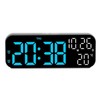 Digital Clock Dual Display Voice Control 3 Adjustable Brightness Date