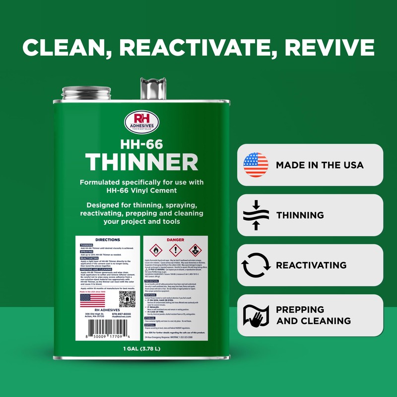 HH-66 Thinner, 1 Gallon - Prepping, Thinning, Reactivating, Cleaning, Multi-Purpose,