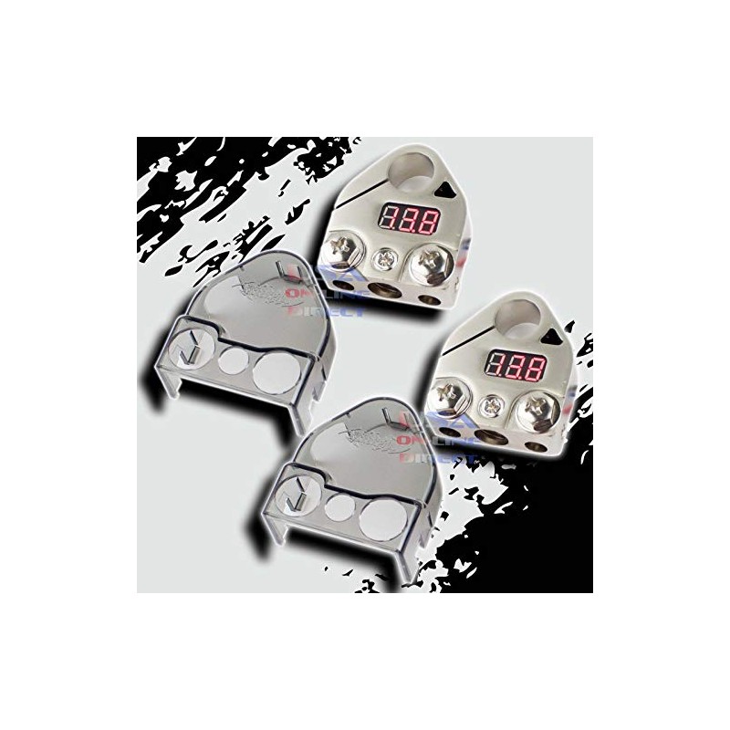 2 PCS Digital Battery Terminal Car Audio Amplifier Install Battery