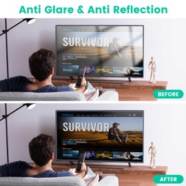 F FORITO 32 inch Anti Blue Light Matte TV Screen Protector, Eye Protection Anti Glare Computer Screen Cover Compatible with 32" TV Screen