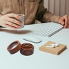 Wooden Wedding Ring Box | Round Ring Bearer Case,Elegant Ring