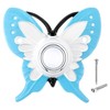 Dreyoo Hand Painted Butterfly Doorbell, Wired Illuminated Push LED Button