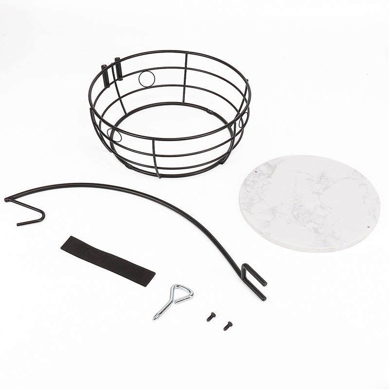 Livabber Countertop Fruit Basket Bowl with Banana Hanger, Modern Standing