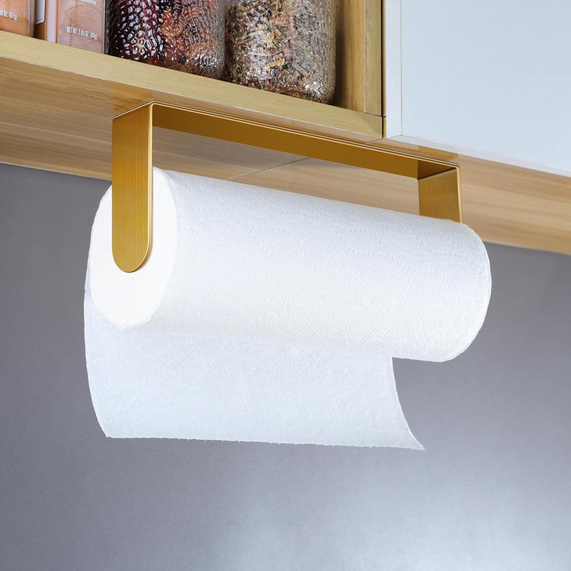 YIGII Adhesive Paper Towel Holder Under Cabinet - Single Hand