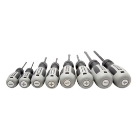 Steelman 8-Piece Diamond Tip Screwdriver Set, Variety of Slotted and Phillips Sizes, Magnetized Tips, Durable Steel, Rust-Resistant Black Oxide Coating