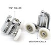 Shower Door Fixing Pulleys in Chrome - Top & Bottom
