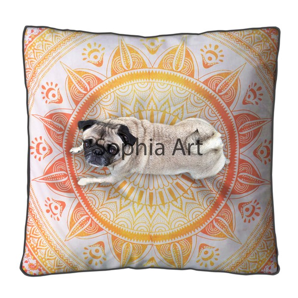 Sophia Art Indian Square Urban Design Floor Pillow Cover Ottoman