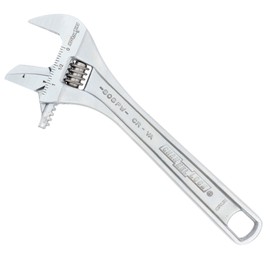 Channellock Adjustable Wrench 808PW - Reversible Jaw, Straight, Polished Finish - 8 In