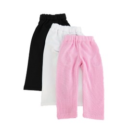 American Fashion World Pink, Black, and White Leggings for 14-Inch Dolls | 3 Pack | Premium Quality & Trendy Design | Dolls Clothes | Outfit Fashions for Dolls for Popular Brands